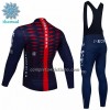 Completo Maglia ML + Pantaloncino con bretelle ML 2022 INEOS Grenadiers Winter Invernale Blu Rosso